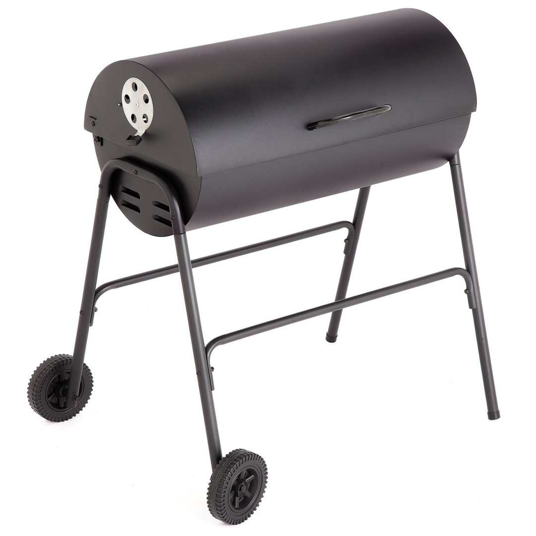 Drum Charcoal BBQ With Cover & Utensils ( B Grade 21535 ) Drum Charcoal BBQ With Cover & Utensils ( B Grade 21535 )