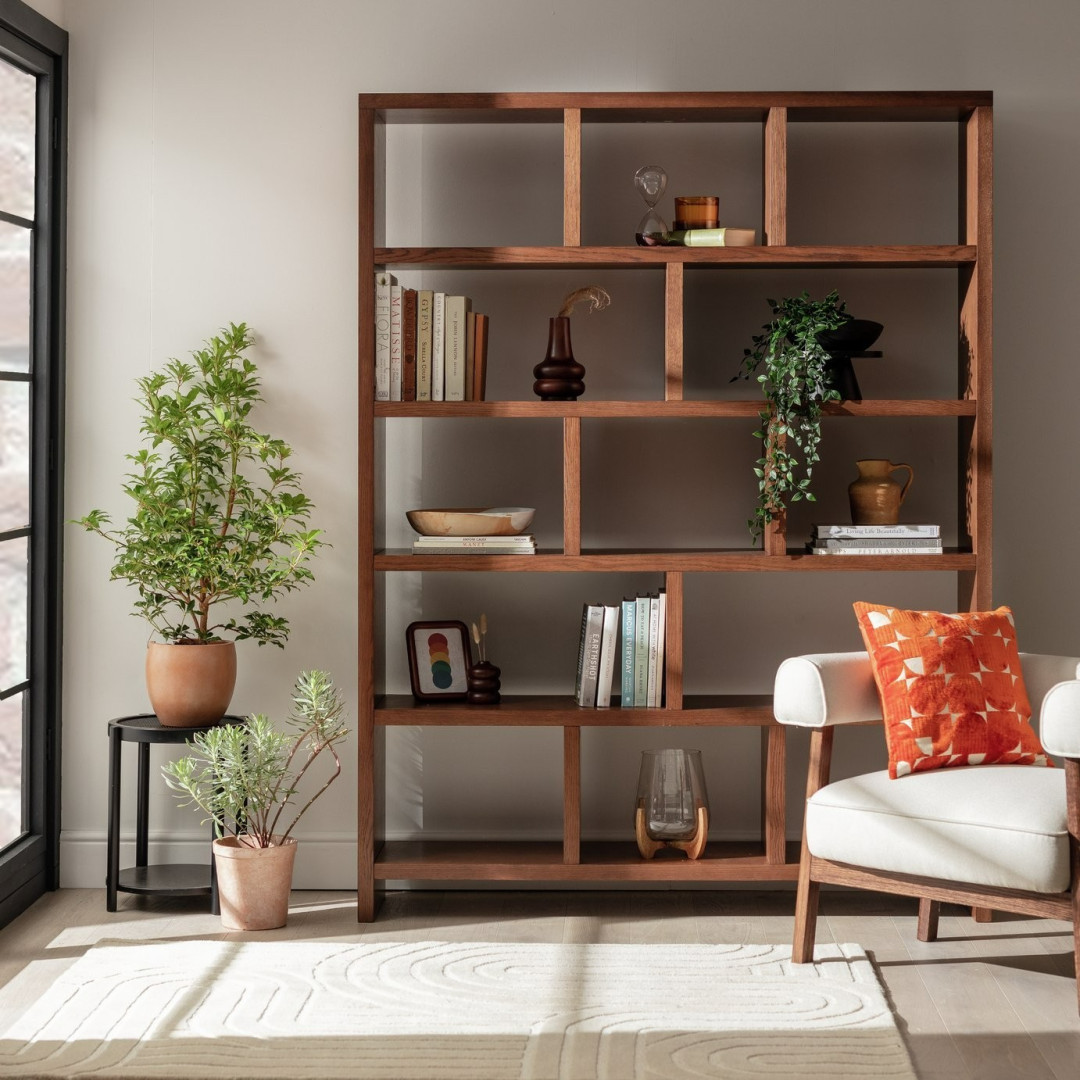 Hopkins Tall Bookcase - Walnut | walnut shelving unit Hopkins Tall Bookcase - Walnut | walnut shelving unit