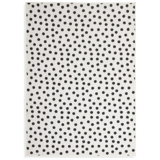Home Multi Spot Black & White Cut Pile Rug - 230x160cm | Living Room Carpet