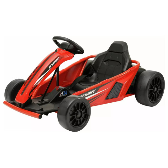 Hyper Drift Go Kart 24V Electric Ride On - Red | Kids Racing Car Battery Power