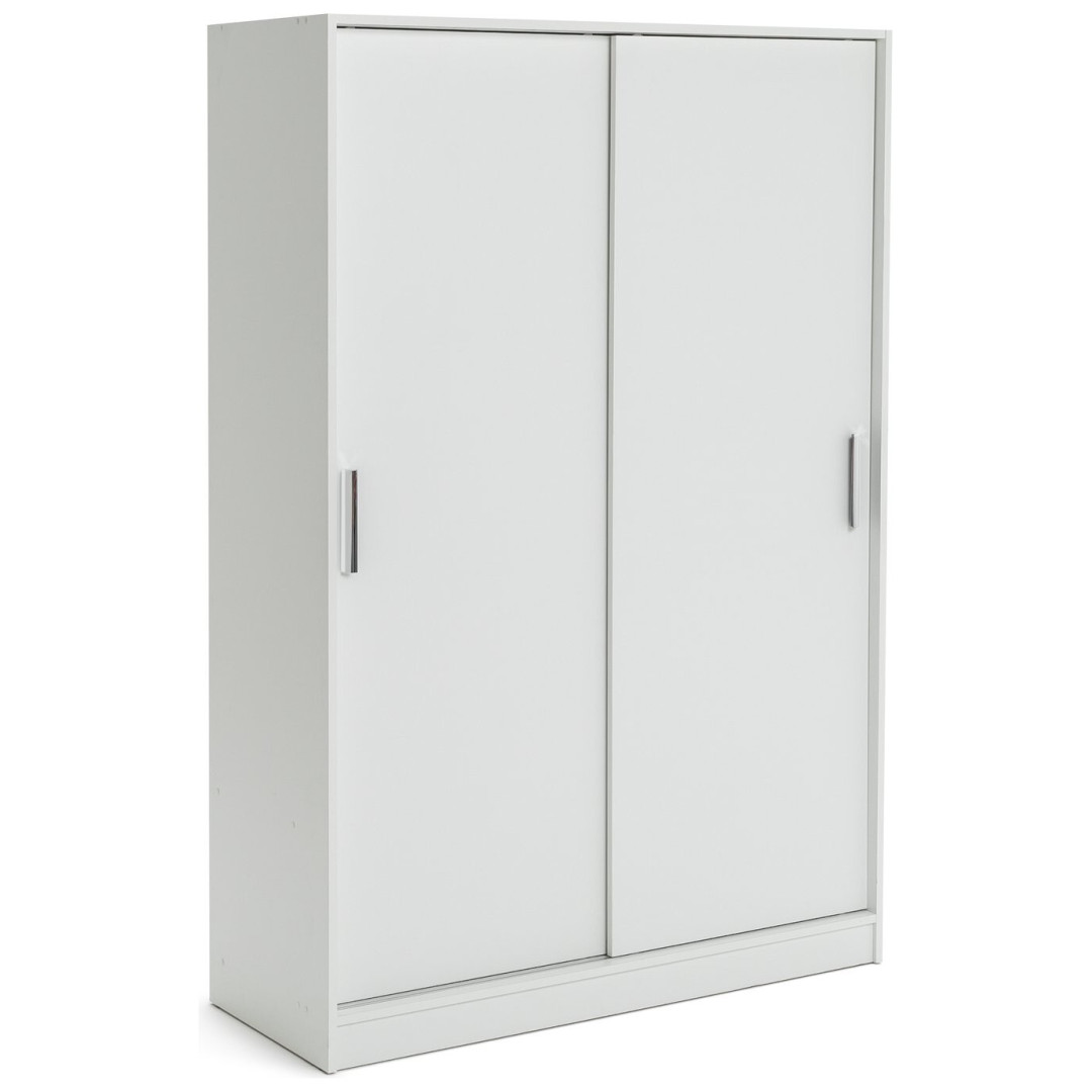 Nova 2 Door Sliding Wardrobe - White | Modern Bedroom Storage Cabinet Furniture Nova 2 Door Sliding Wardrobe - White | Modern Bedroom Storage Cabinet Furniture