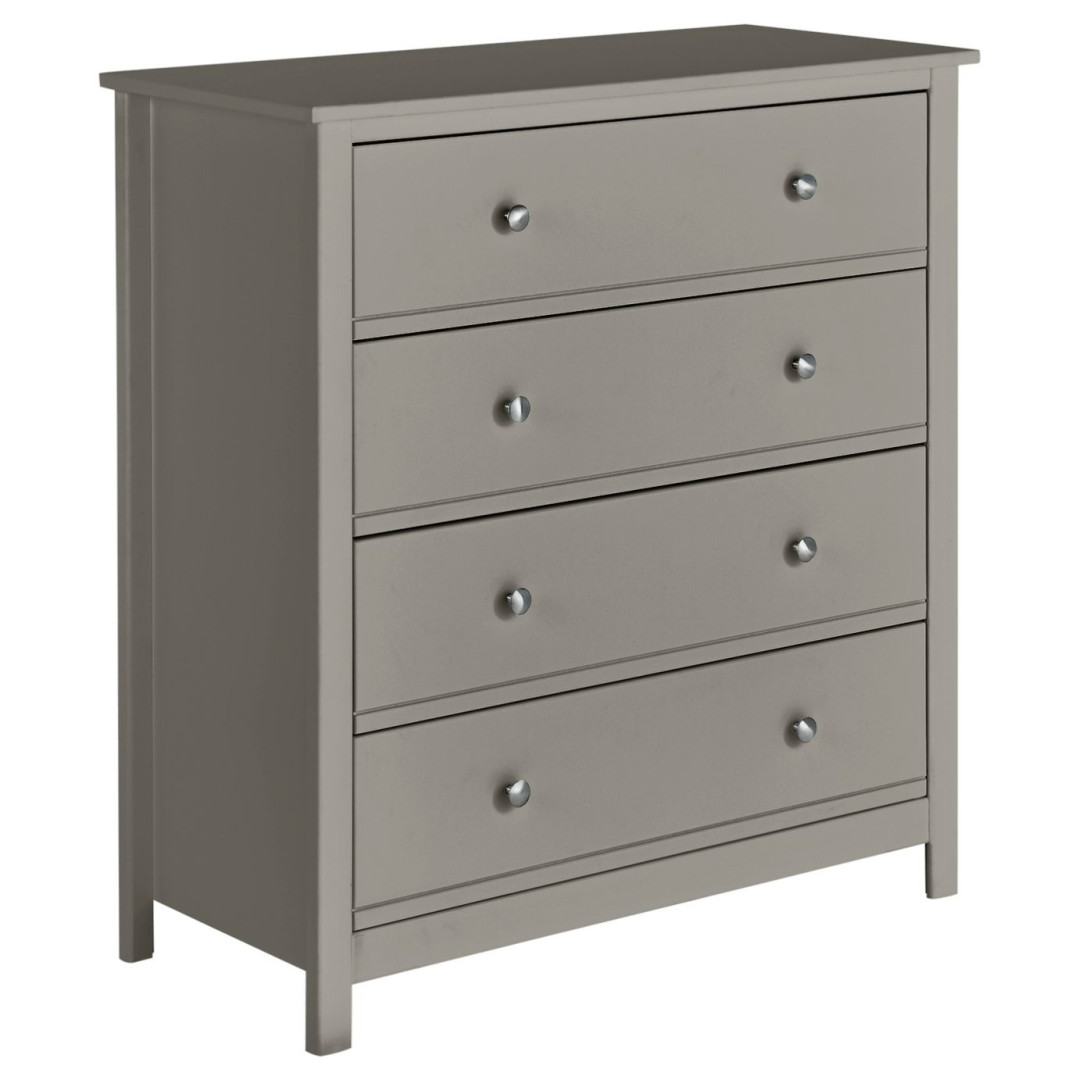 Brooklyn 4 Chest of Drawers - Grey | Organized Clothing Space Brooklyn 4 Chest of Drawers - Grey | Organized Clothing Space