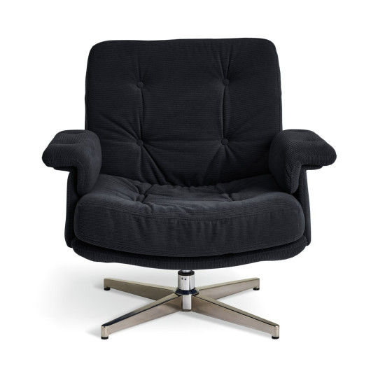 Dawson Fabric Swivel Chair - Charcoal