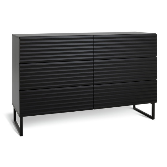 Cairo 6 Drawer Chest - Black | Stylish Modern Accent