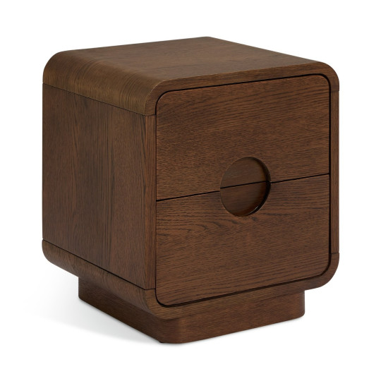 Adeje 2 Drawer Bedside Table - Walnut | Nightstand for bedroom