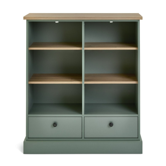 Home Winchester 2 Drawer Shelving Unit - Green | Organized Display Solution
