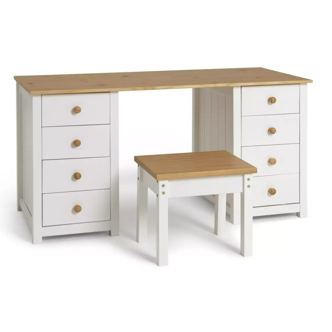 Scandinavia Dressing Table & Stool - Two Tone Scandinavia Dressing Table & Stool - Two Tone