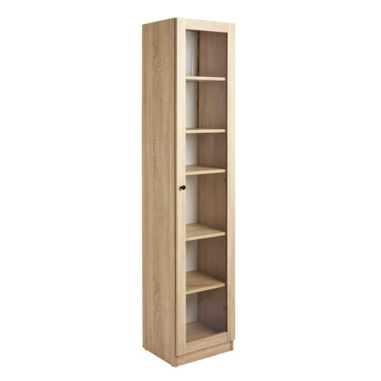 Home Carla 1 Door Display Cabinet - Oak | Style and storage to any room