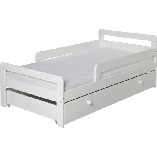 Ellis White Toddler Bed Frame with Storage | Kids Bedroom Storage Bed