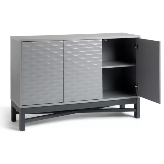 Zander Textured Large Sideboard - Grey ( B Grade )