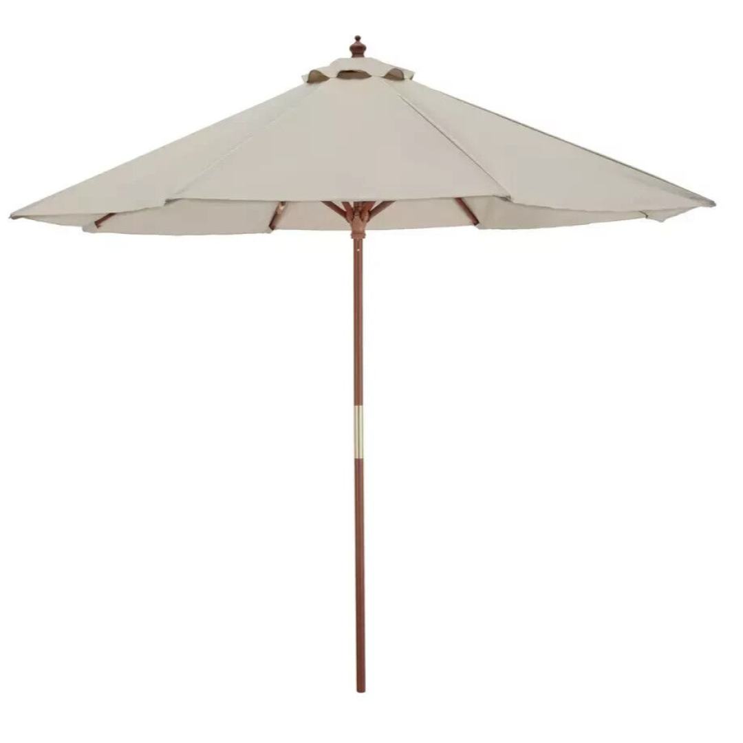 Home 2.7m Water Repellent Garden Parasol - Cream | Outdoor Patio Shade Umbrella Home 2.7m Water Repellent Garden Parasol - Cream | Outdoor Patio Shade Umbrella