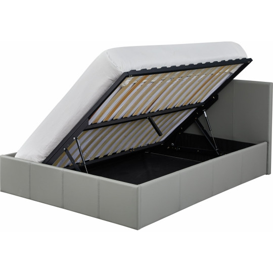 Lavendon Small Double Side Open Ottoman Bed- Grey | Modern Space-Saving Bed