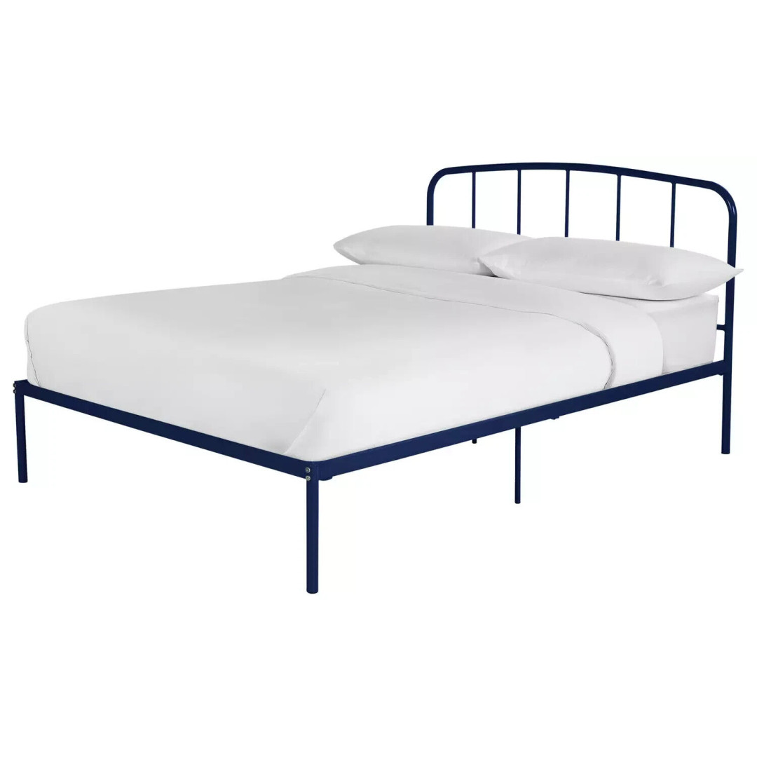 Freja Double Metal Bed Frame - Blue Freja Double Metal Bed Frame - Blue
