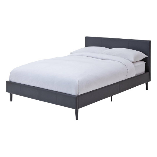 Home Skylar Double Bed Frame - Black | Metal Bed Frame for Bedroom or Guest Room