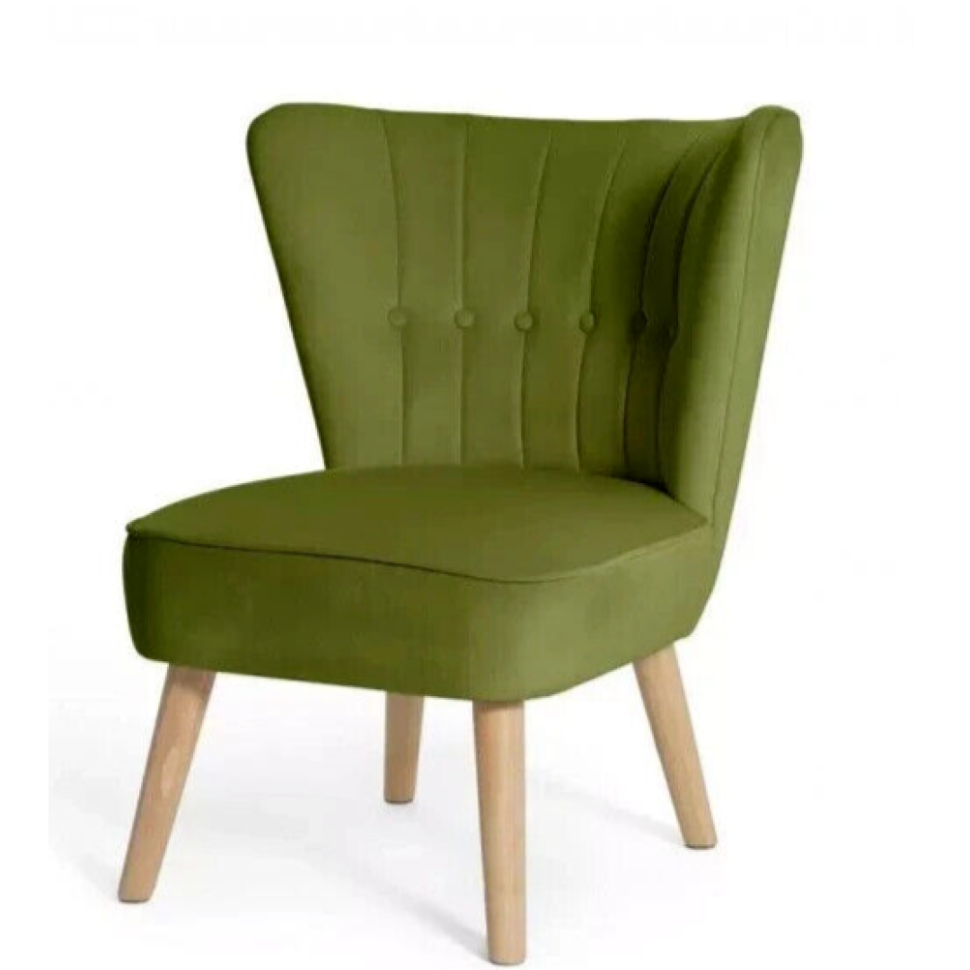Alexis Velvet Cocktail Chair - Olive (B+) Alexis Velvet Cocktail Chair - Olive (B+)