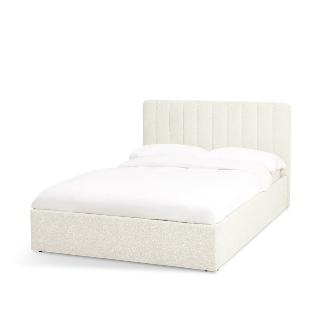 Home Pandora Double End Lift Ottoman Bed - White | Luxury Bedroom Upgrade Home Pandora Double End Lift Ottoman Bed - White | Luxury Bedroom Upgrade