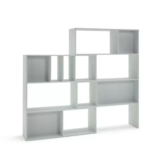 Extendable Wide Shelving Unit - White | White Adjustable Storage Bookcas