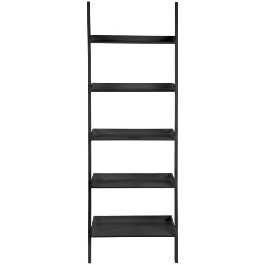 Jessie Ladder Shelf - Black | Black Leaning Ladder Shelf Storage Unit
