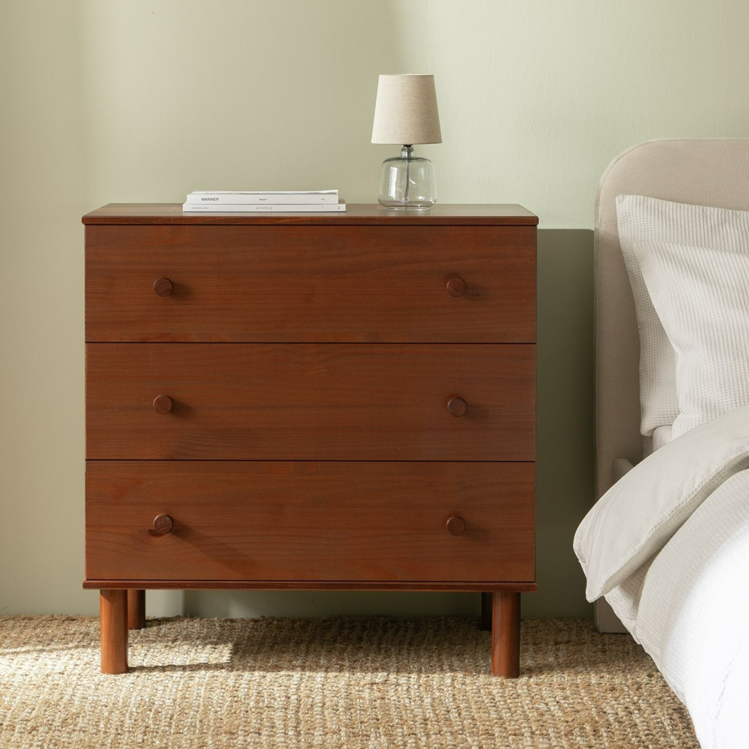 Akio 3 Drawer Chest - Walnut | Compact drawer chest Akio 3 Drawer Chest - Walnut | Compact drawer chest