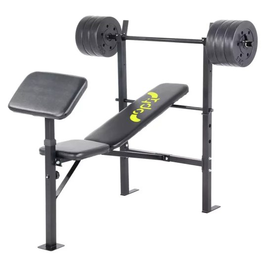 Opti Bench with 30kg Weights | Home Gym Fitness Equipment for Strength Training