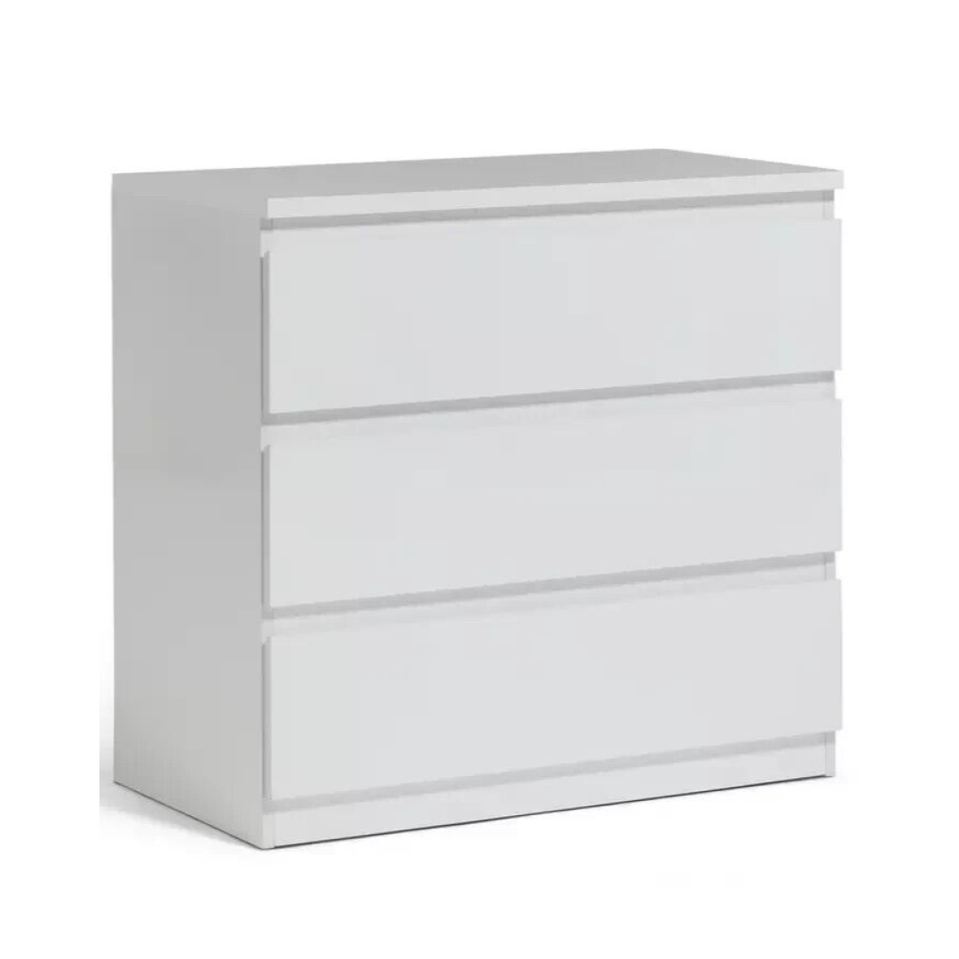 Jenson Gloss 3 Drawer Chest - White ( B Grade 31382 ) Jenson Gloss 3 Drawer Chest - White ( B Grade 31382 )