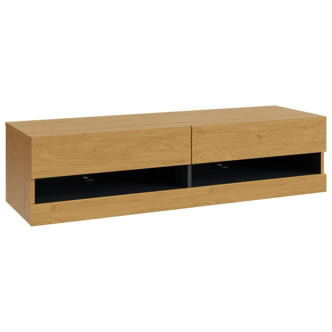 GFW Leon 120cm LED Wall TV Unit - Oak Effect GFW Leon 120cm LED Wall TV Unit - Oak Effect