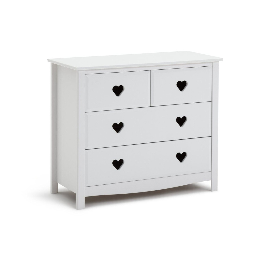 Kids Mia 2+2 Chest of Drawers - White Kids Mia 2+2 Chest of Drawers - White