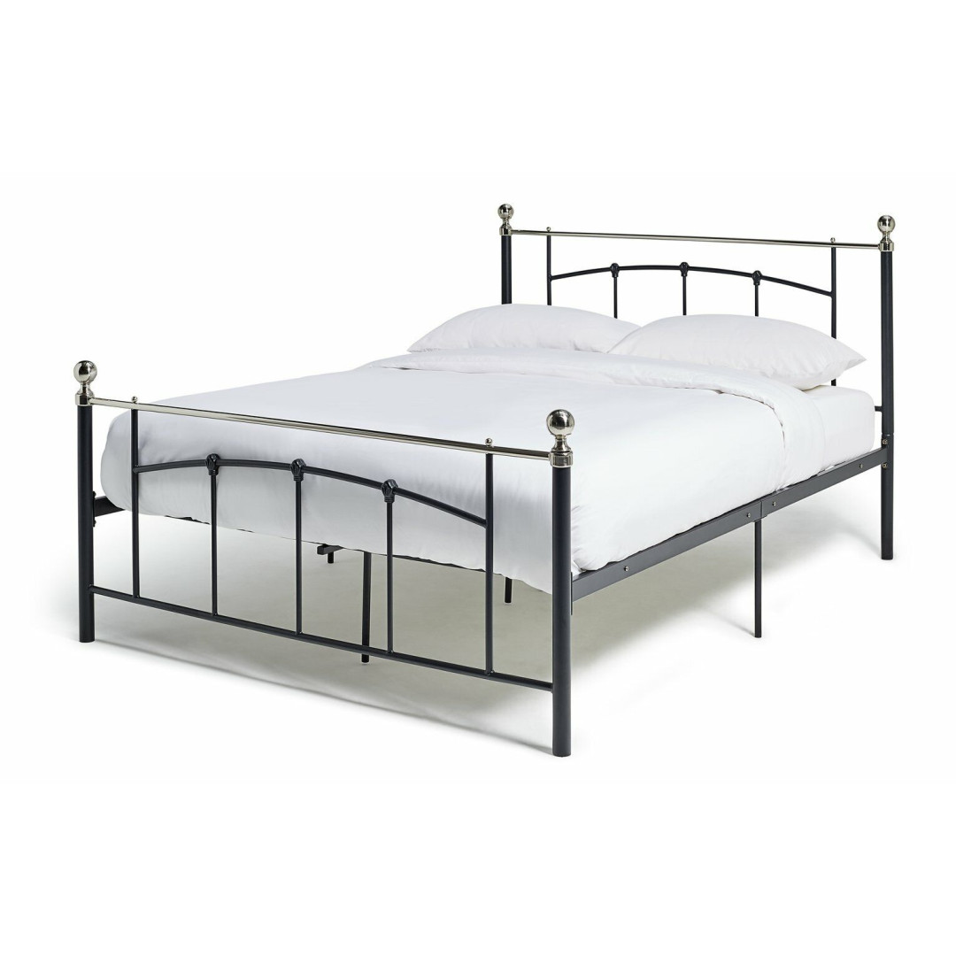 Home Yani Kingsize Metal Bed Frame Black | Sturdy Durable Mattress Support Base Home Yani Kingsize Metal Bed Frame Black | Sturdy Durable Mattress Support Base