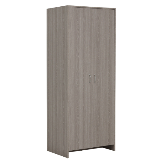 Seville 2 Door Wardrobe - Grey Oak Effect | Modern Bedroom Storage Cabinet Unit