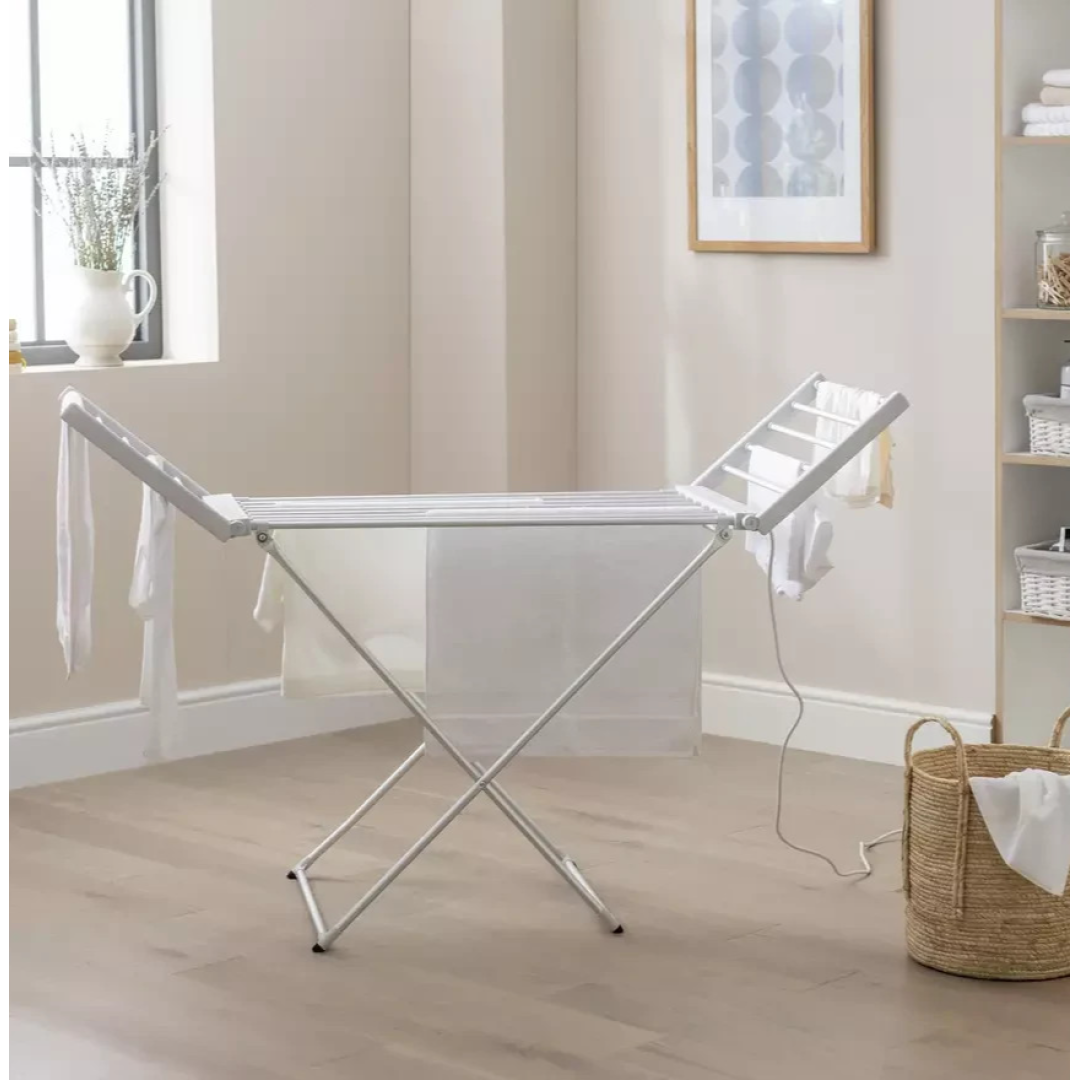 Home 11m Heated Clothes Airer With Wings | Electric Drying Rack Laundry Helper Home 11m Heated Clothes Airer With Wings | Electric Drying Rack Laundry Helper