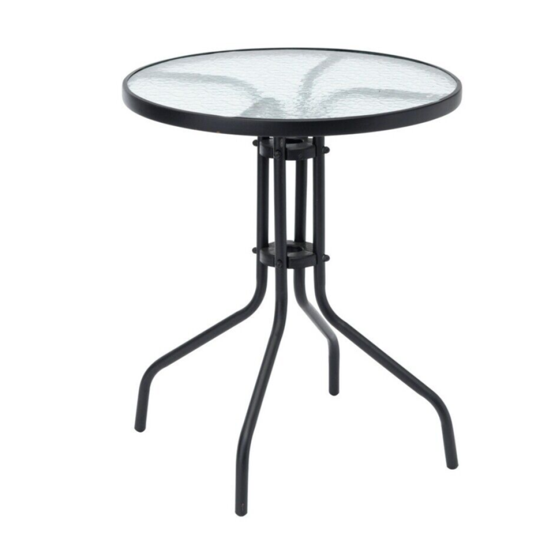 2 Seater Balcony Table Glass - Grey 2 Seater Balcony Table Glass - Grey