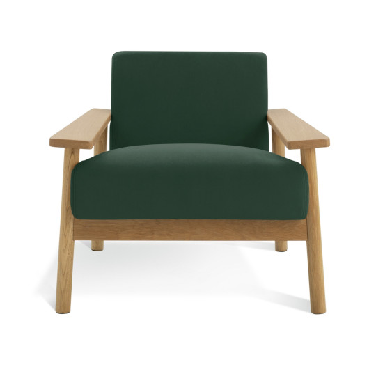Dore Velvet Accent Chair - Dark Green | Plush Modern Living Room Seating