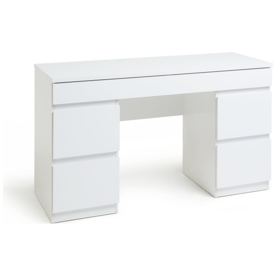 Jenson Double Pedestal Dressing Table-Matte White (B GRADE)