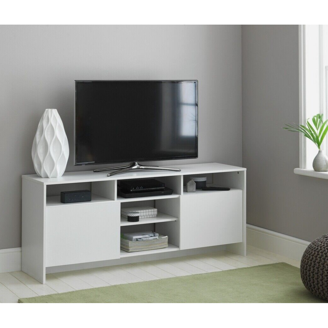 Turin 2 Door Extra Large TV Unit - White ( B Grade 19794 - 19793 ) Turin 2 Door Extra Large TV Unit - White ( B Grade 19794 - 19793 )