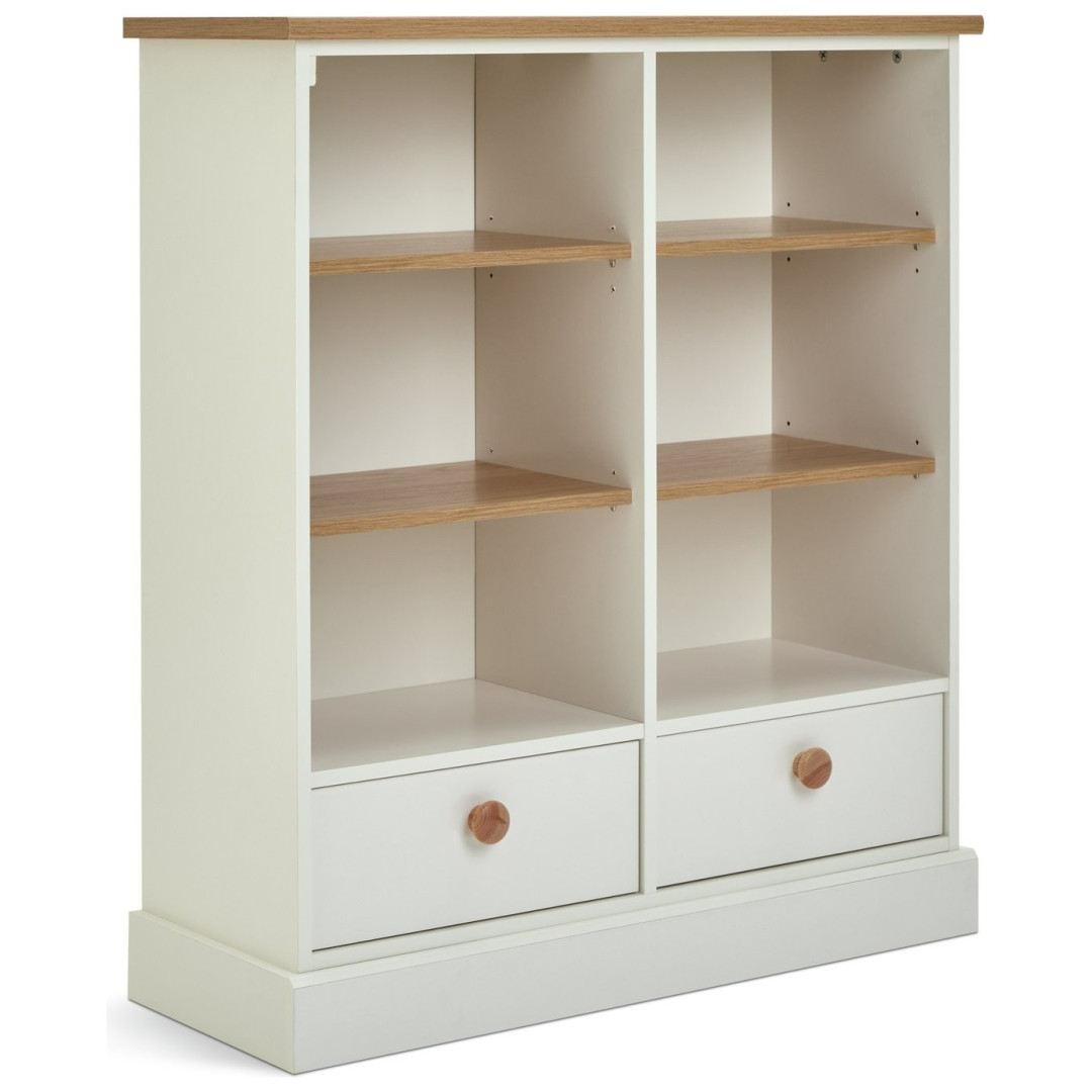 Home Winchester 2 Drawer Shelving Unit - Cream | Multi-purpose shelving unit Home Winchester 2 Drawer Shelving Unit - Cream | Multi-purpose shelving unit