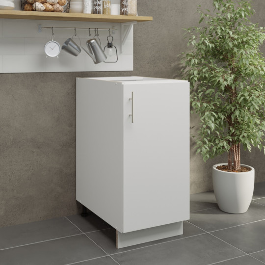 JD Greta Adjustable Legs Kitchen Base Unit 400mm - White Matt A-