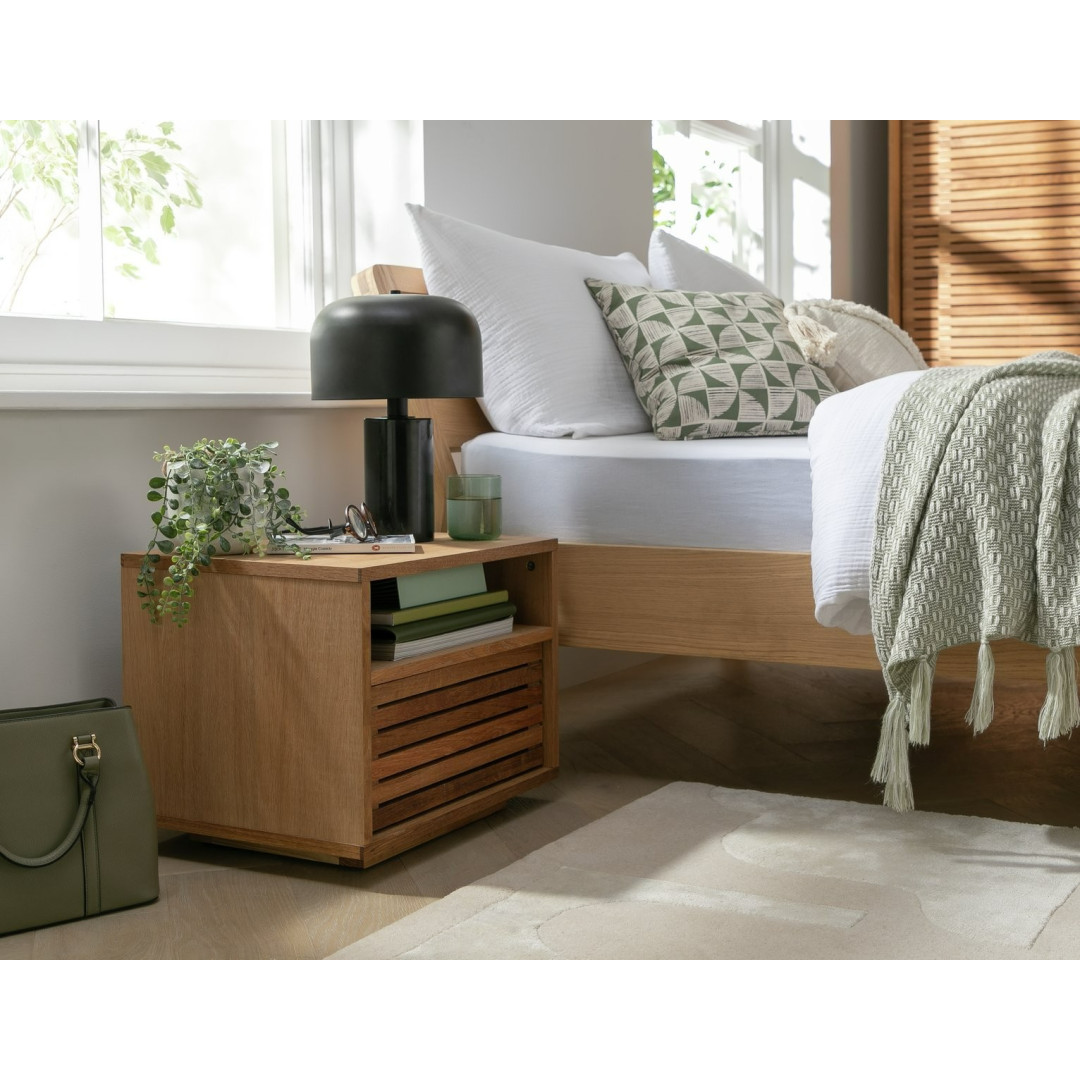 Max Oak Bedside Table - Oak | compact bedside table Max Oak Bedside Table - Oak | compact bedside table