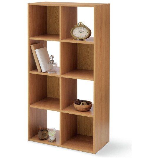 Home Squares 8 Cube Storage Unit - Oak Effect | Oak Effect Cube Shelf Organizer