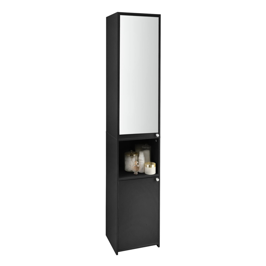 Prime Mirrored Tallboy - Black ( B Grade 12798 ) Prime Mirrored Tallboy - Black ( B Grade 12798 )
