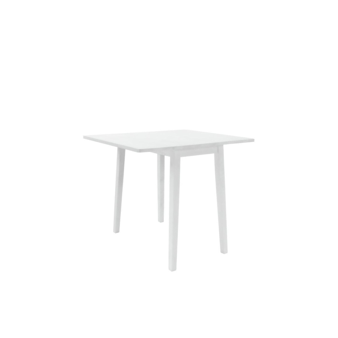 Kendal Solid Wood Drop Leaf Dining Table - White Kendal Solid Wood Drop Leaf Dining Table - White