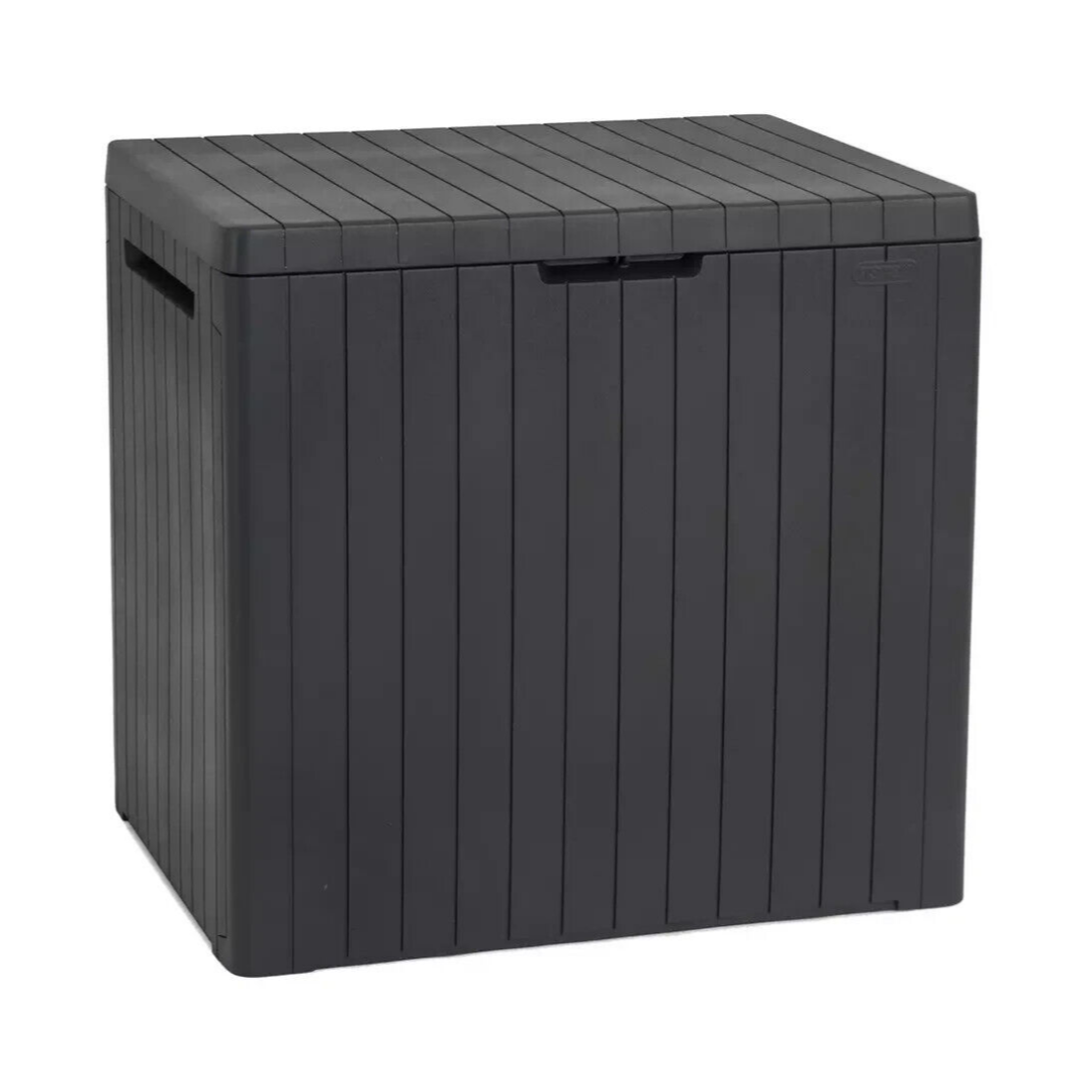 Keter City 113L Outdoor Garden Storage Box - Grey Keter City 113L Outdoor Garden Storage Box - Grey