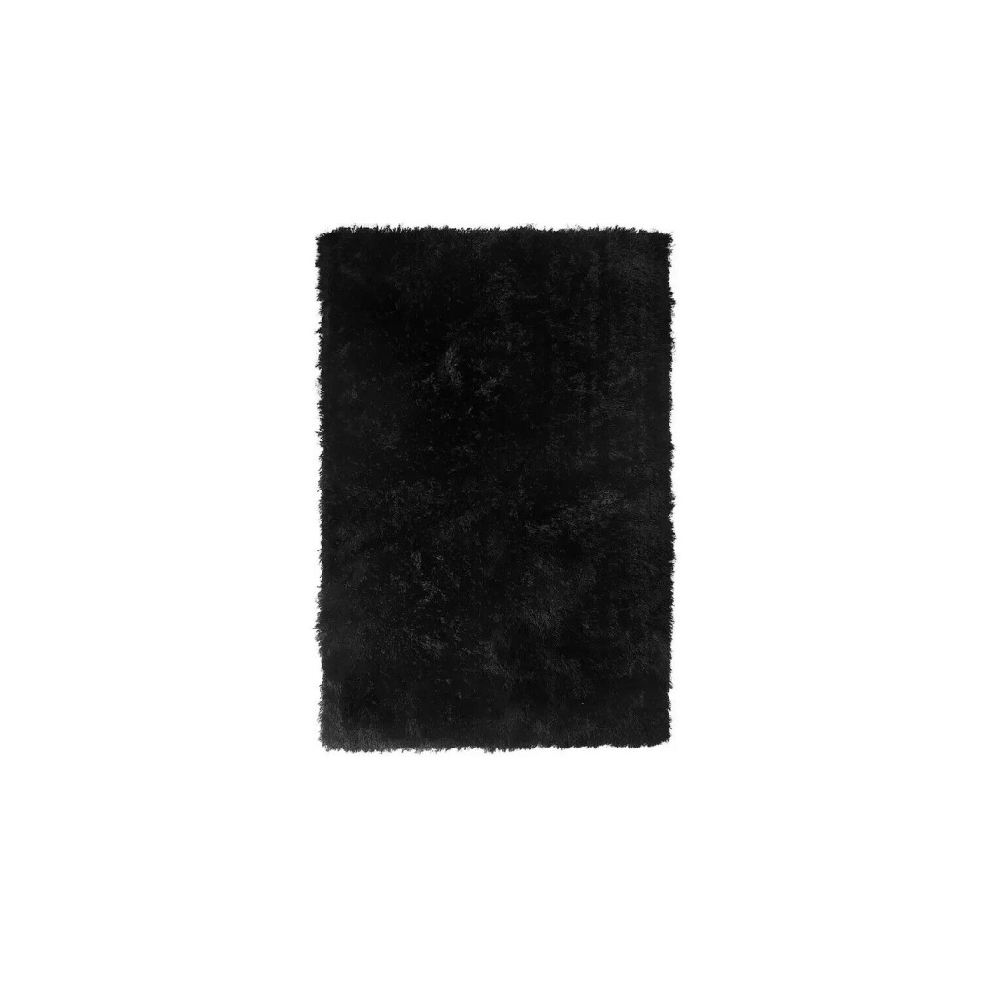 Luxury Plain Shaggy Rug - 160x230cm - Black | Large Soft Carpet Luxury Plain Shaggy Rug - 160x230cm - Black | Large Soft Carpet