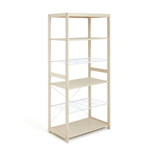Flicka Open 5 Shelf Wardrobe - Pine | Clothes Storage Unit
