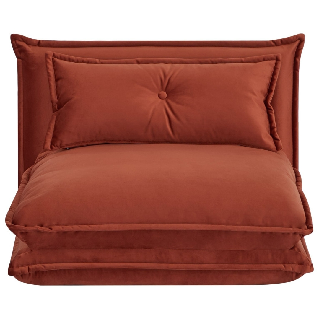 Lottie Fabric Chair Bed - Rust Lottie Fabric Chair Bed - Rust