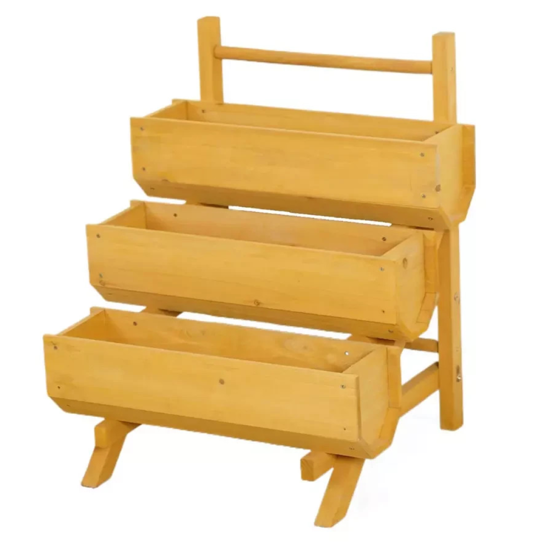 McGregor Stepped Timber Garden Planter | Wooden Outdoor Plant Stand Planter McGregor Stepped Timber Garden Planter | Wooden Outdoor Plant Stand Planter