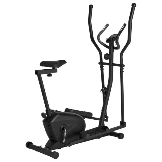 Pro Fitness 2-in-1 Cross Trainer and Exercise Bike | Home Cardio Workout Machine