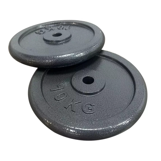 Cast Iron Weights 2 x 10kg | Strength Training Weight Plates Gym Equipment Set