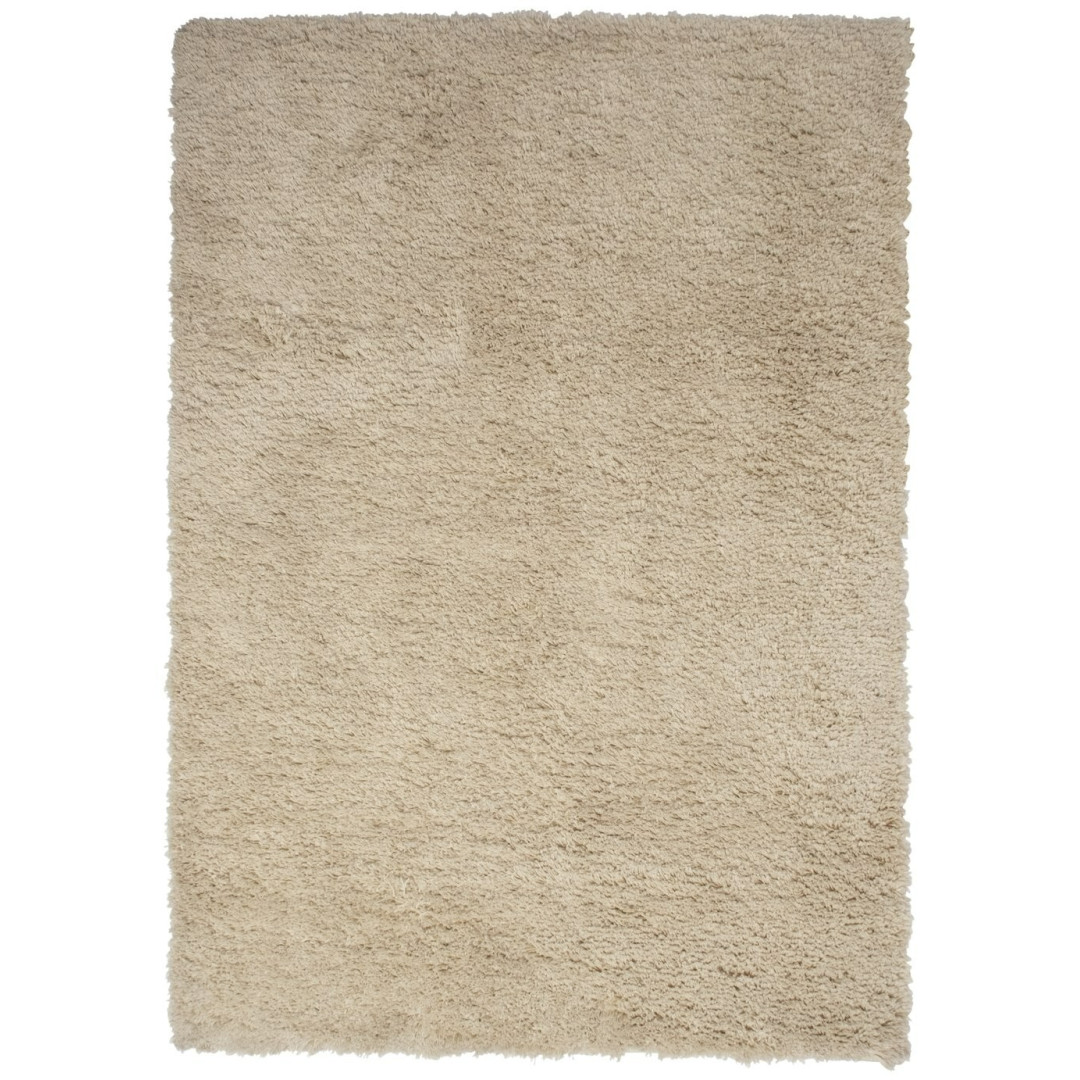 Recycled Cosy Plain Shaggy Rug - 200x290cm - Ivory | Soft Eco Living Car Recycled Cosy Plain Shaggy Rug - 200x290cm - Ivory | Soft Eco Living Car