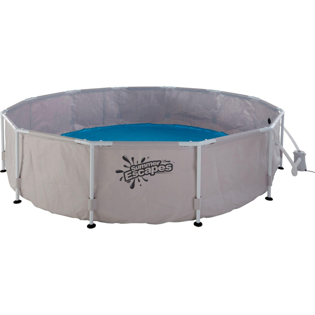 Summer Waves 12ft Round Frame Family Pool - 6056L | Outdoor Inflatable Pool Summer Waves 12ft Round Frame Family Pool - 6056L | Outdoor Inflatable Pool