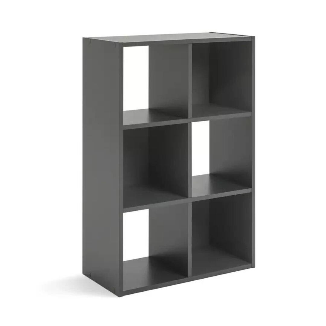 Home Squares 6 Cube Storage Unit - Dark Grey | Modern Shelf Organizer Storage Home Squares 6 Cube Storage Unit - Dark Grey | Modern Shelf Organizer Storage